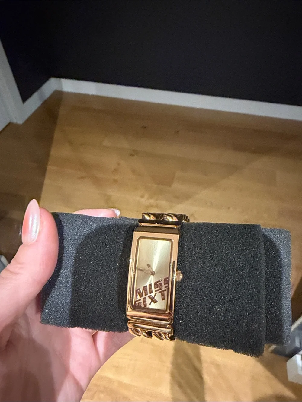 Miss Sixty Rose Gold-Tone Rectangular Bracelet Watch
